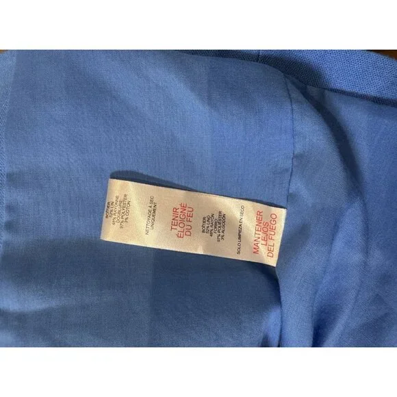 Jason Wu Blazer Cropped Shoulder Pads Linen Cobalt Blue Braided Sm Jacket - Picture 5 of 11